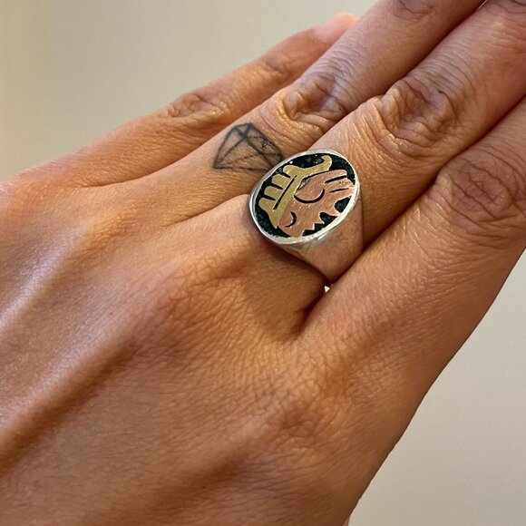 Vintage Mexican Sterling Silver Ring - Picture 7 of 8